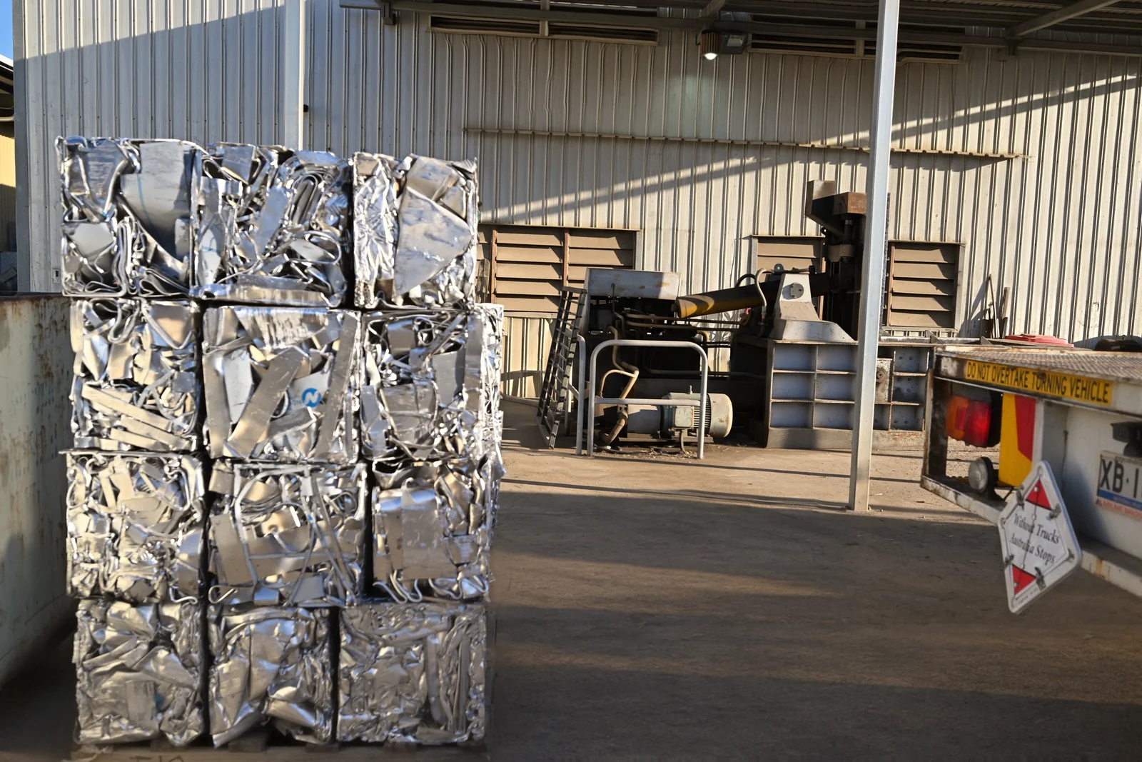 Baled aluminium at CMR