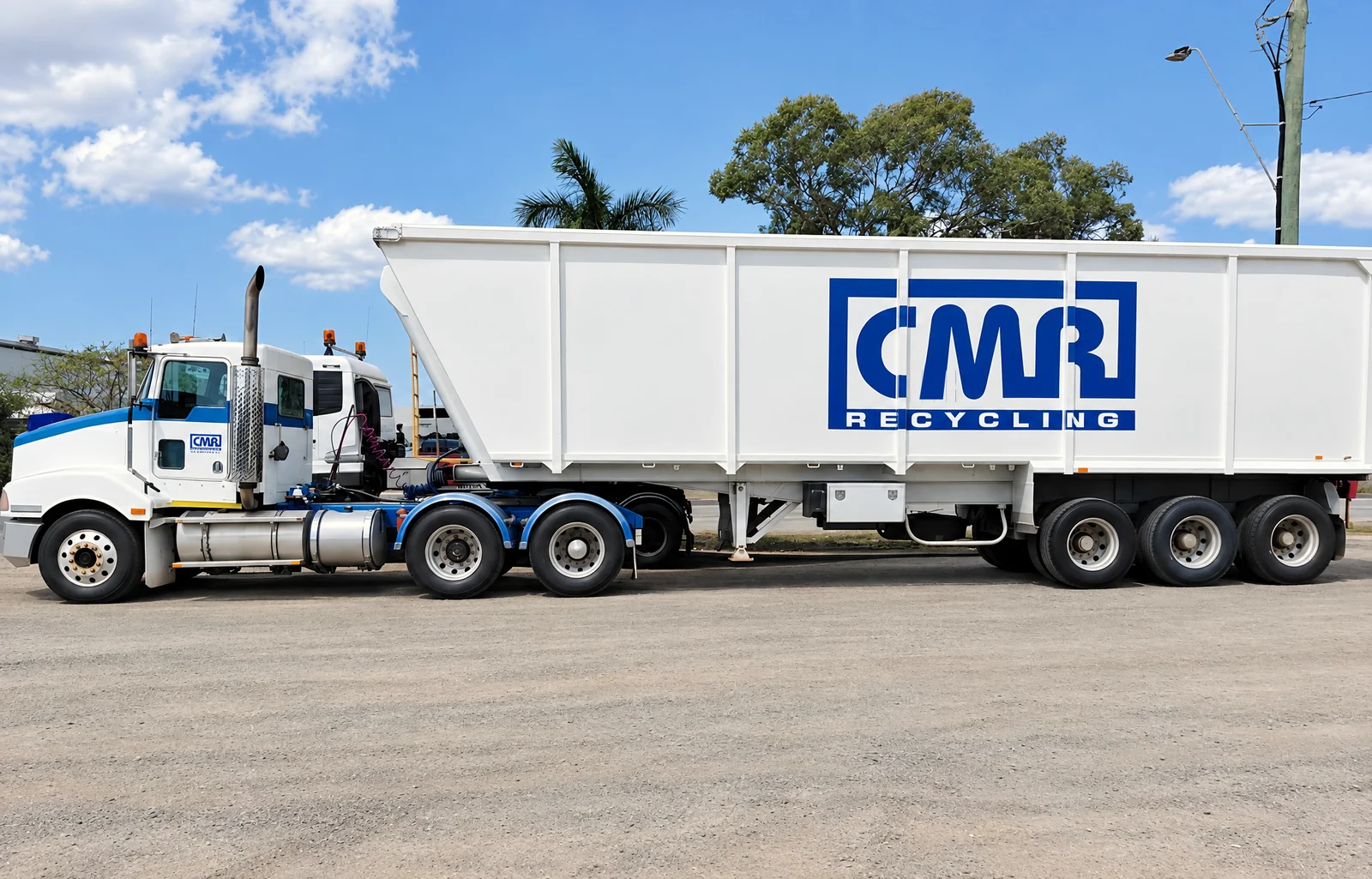 CMR Recycling tipper truck and trailer
